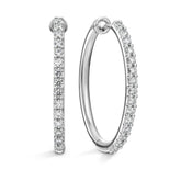 Hearts On Fire Classic Diamond Hoop Earrings (1.00ct) - Dracakis Jewellers